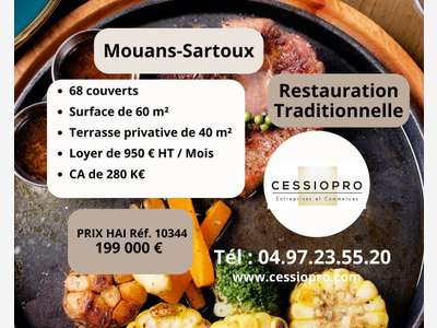 Vente restaurant pizzeria snack à Mouans-Sartoux