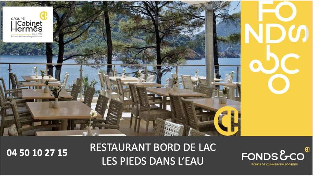 Vente restaurant les pieds dans l'eau à Nernier