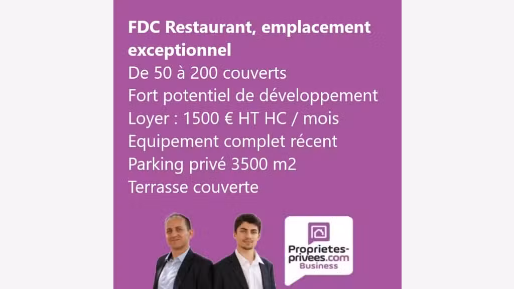 Vente restaurant 200 couverts secteur Nevers