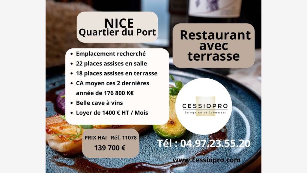 AV restaurant terrasse empl recherché Nice Port
