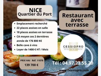 AV restaurant terrasse empl recherché Nice Port