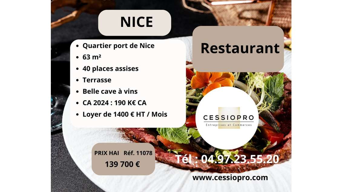 AV restaurant terrasse empl recherché Nice Port