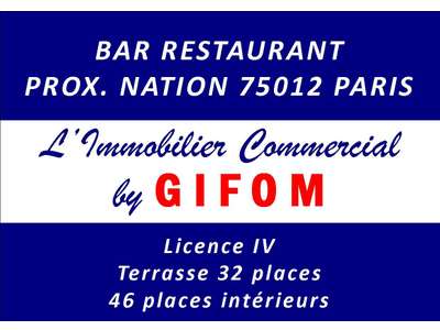 Vente Restaurant à Paris 12e