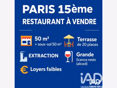 Vente restaurant avec extraction à Paris 75015