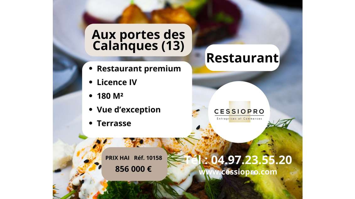 Restaurant premium licence IV à vendre à Cassis