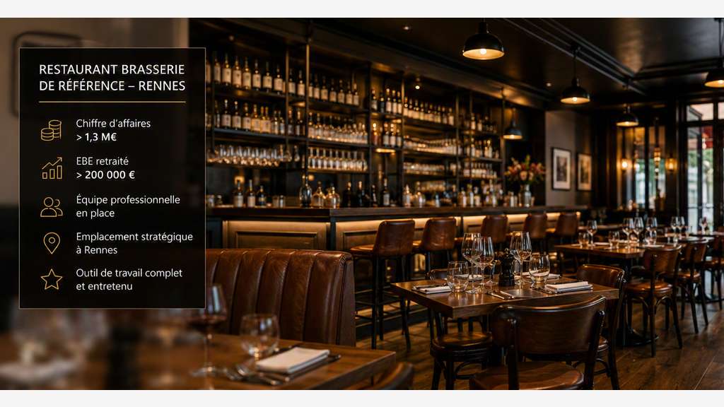 Cède restaurant brasserie de référence à Rennes