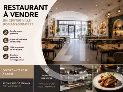 Restaurant à céder à Romans sur Isère centre
