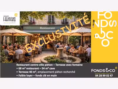 Cède restaurant de caractère terrasse Romans/Isère