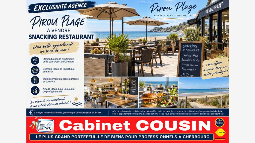 Vente restaurant snacking à Pirou Plage