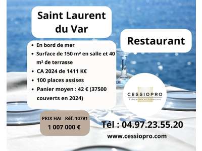 Vente Restaurant à Saint-Laurent-du-Var