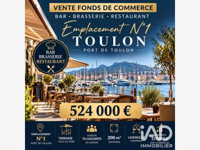 Vente restaurant bar L.IV empl N°1 Port de Toulon