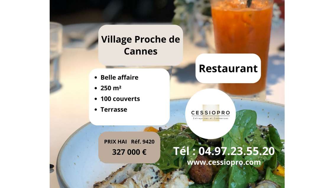 Vente restaurant traditionnel à Golfe Juan