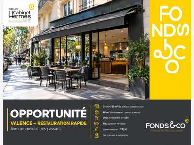 Vente restauration rapide à Valence centre-ville