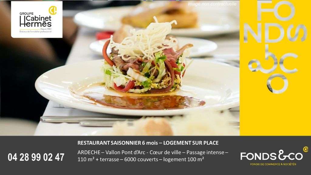 Vente resto saisonnier 6000 couverts + logement 07