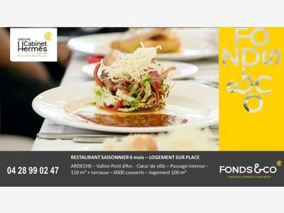 Vente resto saisonnier 6000 couverts + logement 07