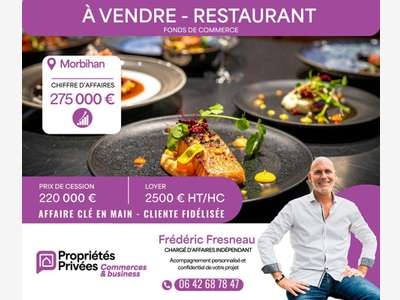 Vente restaurant 40 couverts à Vannes centre