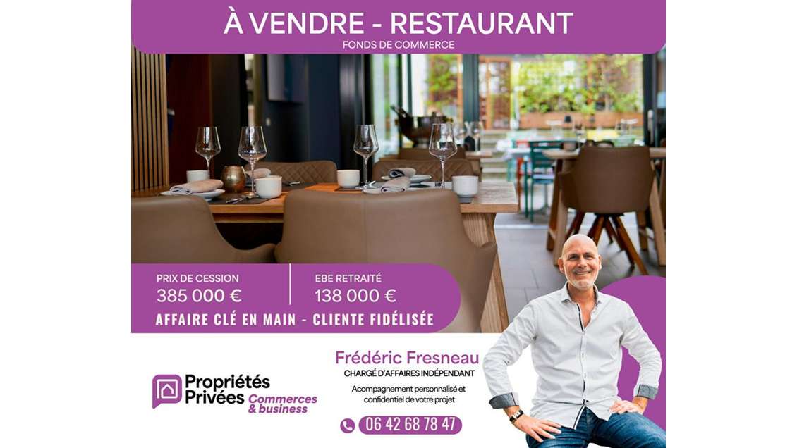 AV restaurant 200 couverts logement Morbihan