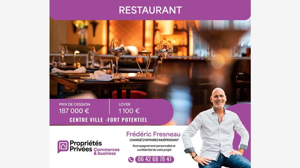 Vente restaurant centre-ville 60 places à Vannes