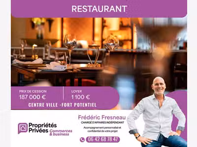 Vente restaurant centre-ville 60 places à Vannes