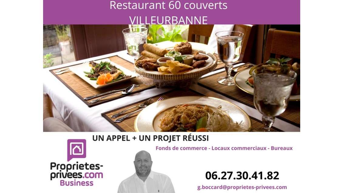 Vente restaurant 60 cvts terrasse à Villeurbanne