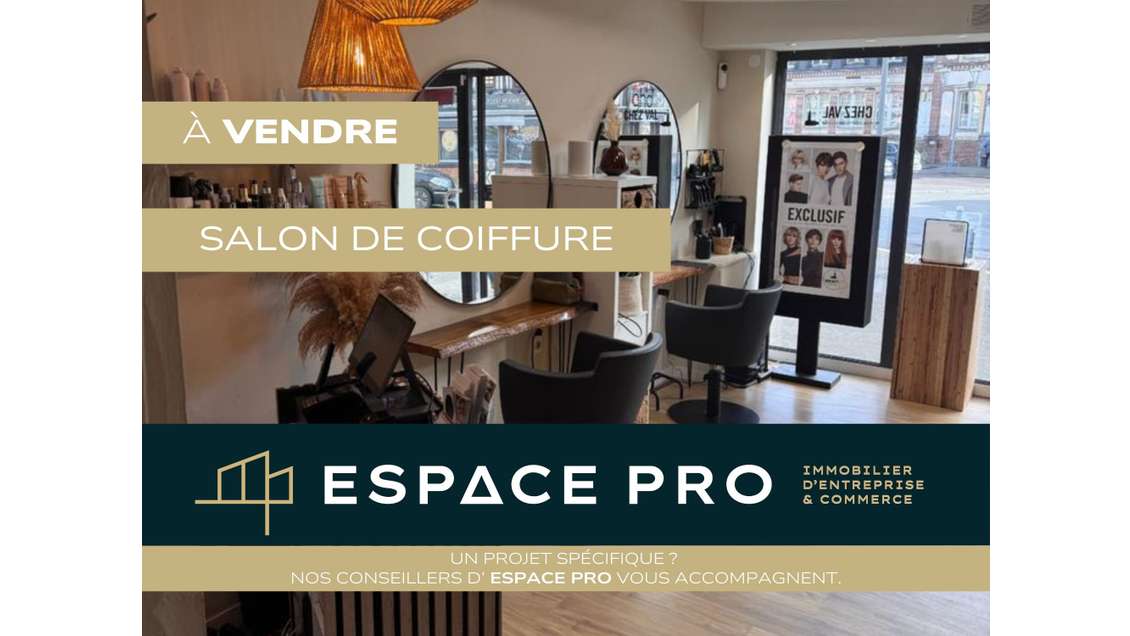 Vente salon de coiffure refait à neuf à Caen