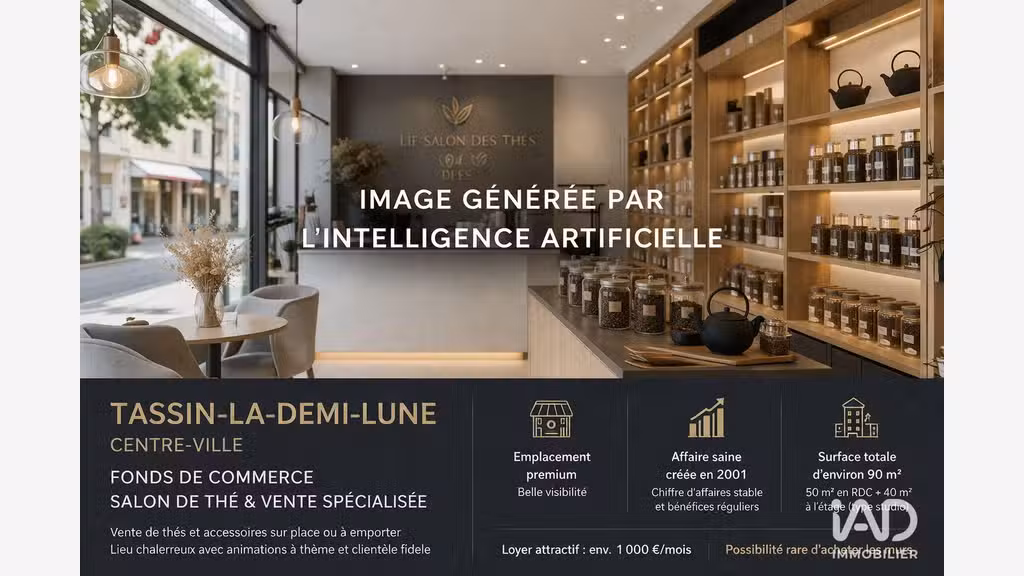 Vente salon de thé à Tassin-la-Demi-Lune centre