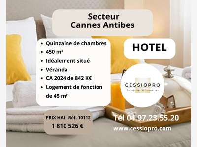 Hôtel *** en centre ville secteur Cannes Antibes