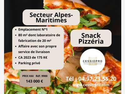 Cède snack pizzeria service de livraison dept 06
