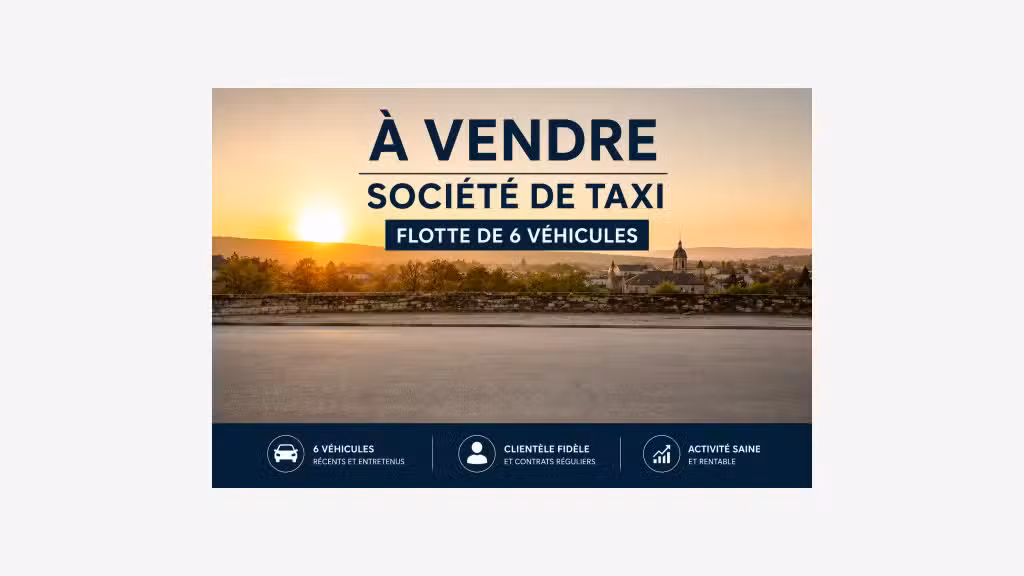 Vente société de taxi avec flotte de 6 véhicules