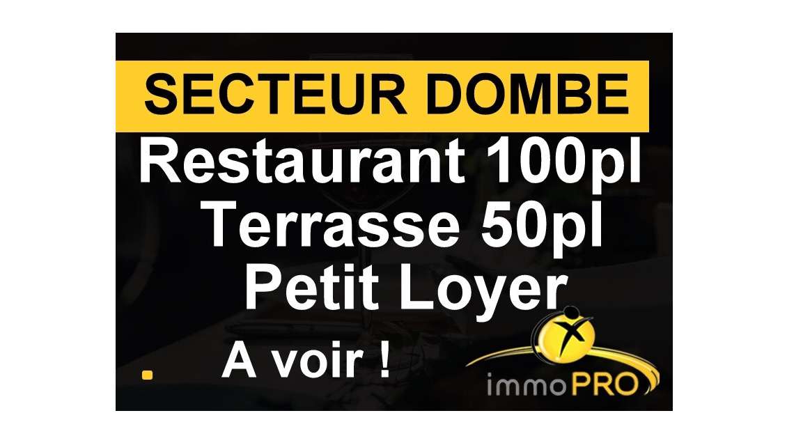 Vend restaurant situé au coeur de la Dombe