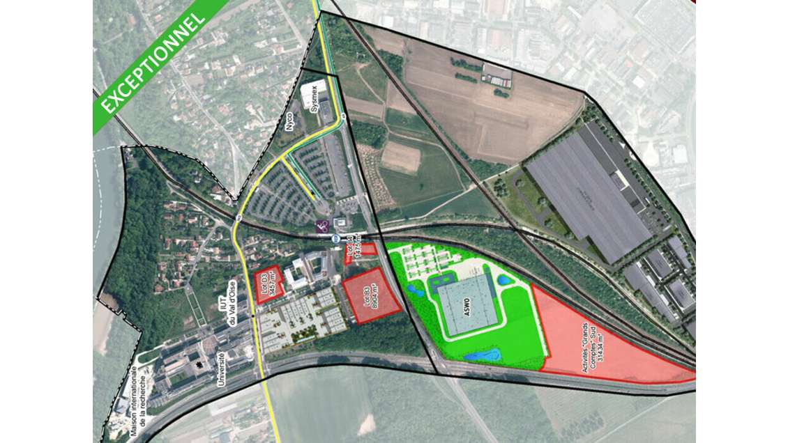 Vente terrains industriels à Cergy ZAC de Neuville