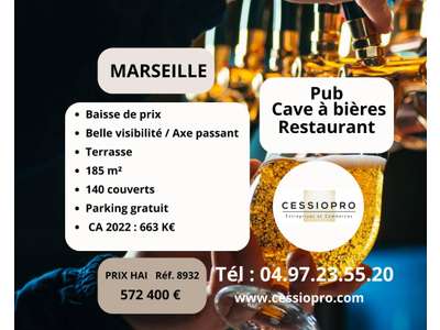 Vente Bar - Brasserie - Tabac à Marseille 9e