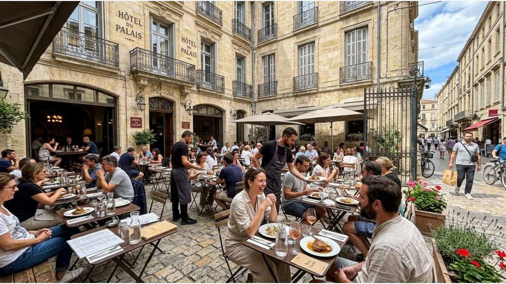 Murs et fonds bel hôtel restaurant à Montpellier