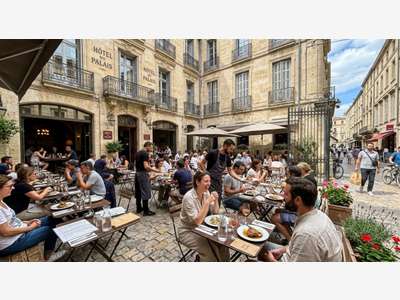 Murs et fonds bel hôtel restaurant à Montpellier