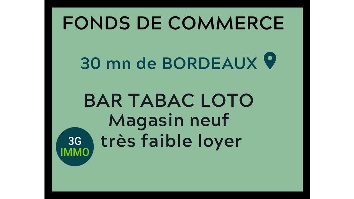 Vente très joli bar tabac loto à Libourne