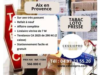 A vendre Tabac Loto Presse, refait à neuf à Aix