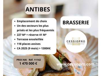 Vente brasserie situation centrale à Antibes
