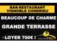 Vente belle auberge avec terrasse privée Condrieu