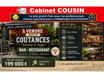 Vente bar restaurant belle terrasse sur Coutances