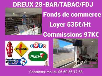 Vente bar tabac jeux FDJ sur bel empl à Dreux