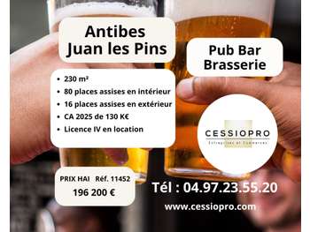 AV pub-bar-brasserie 230m² Antibes-Juan les Pins
