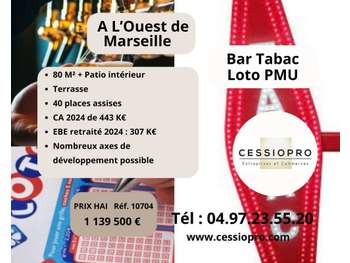AV très beau bar tabac loto PMU Ouest de Marseille