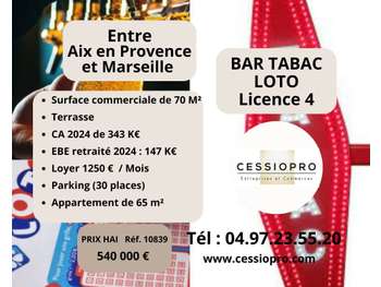 Cède bar tabac loto avec terrasse appart Marseille