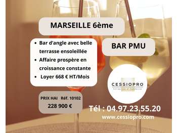 Vente bar PMU avec terrasse à Marseille 13006