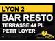 Vente bar restaurant terrasse extraction à Lyon