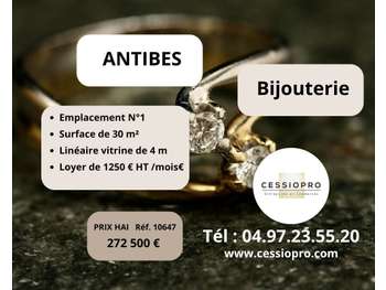Vente bijouterie emplacement N°1 à Antibes centre