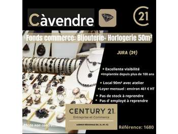 A céder bijouterie/horlogerie centre-ville du Jura