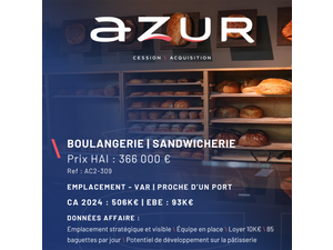 Vente  Boulangerie - P&acirc;tisserie Var