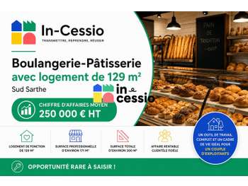 Vente belle boulangerie-pâtisserie log à Guécélard