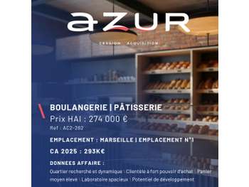 VENTE Boulangerie en emplacement n°1 à Marseille